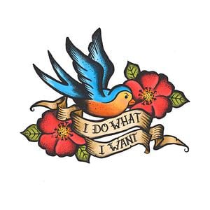 Graphic for I Do What I Want Traditional Tattoo