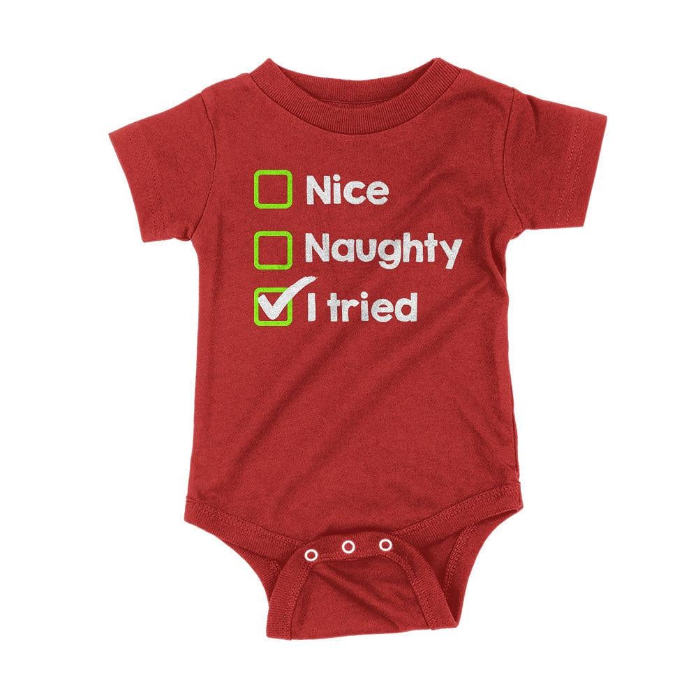 BustedTees: Christmas Effort Baby One-Piece