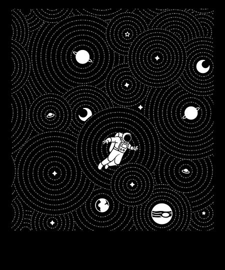 Qwertee: Zen Garden Astronaut Pattern
