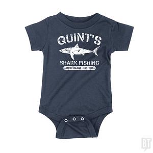 Graphic for Quint's Shark Fishing  Baby One-Piece