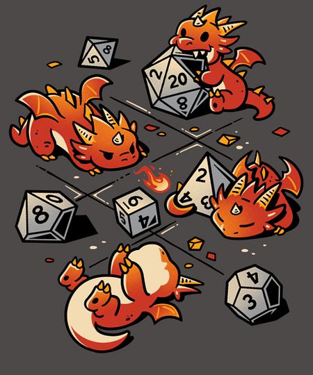 Qwertee: Tiny Dragons Party