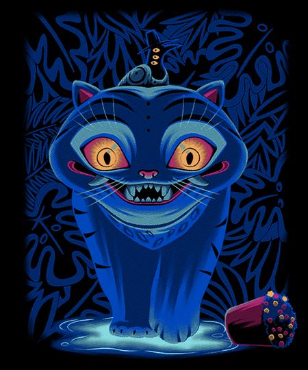 Qwertee: Blue Demon Cat