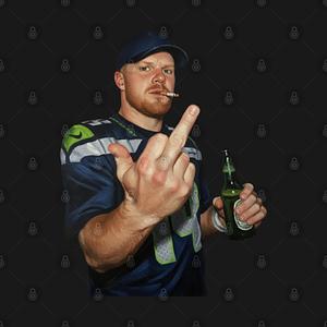 Graphic for Meme Sam darnold Middle Finge bLACK 90s