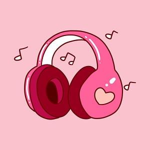 Graphic for Pink Headphones